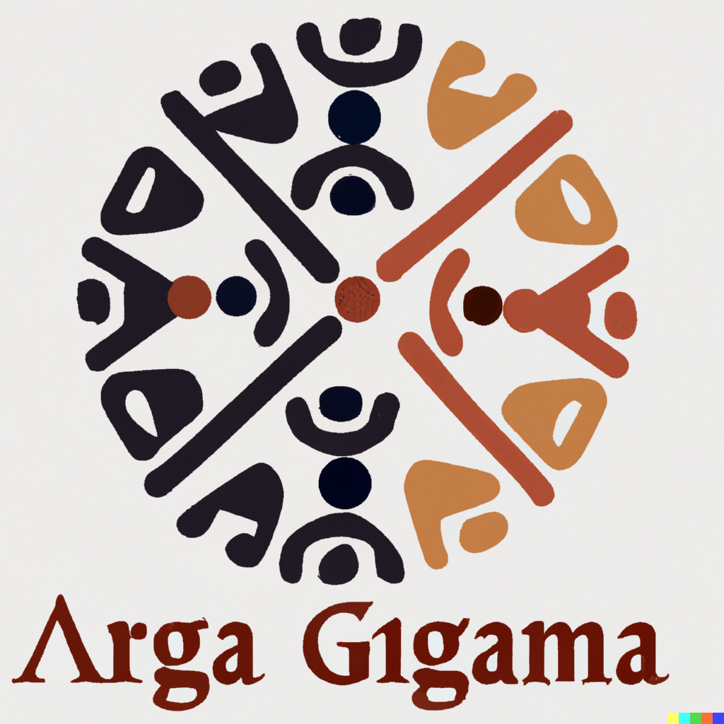 DALL·E 2023-02-07 - The logo of an association of board games players, neolithic art.